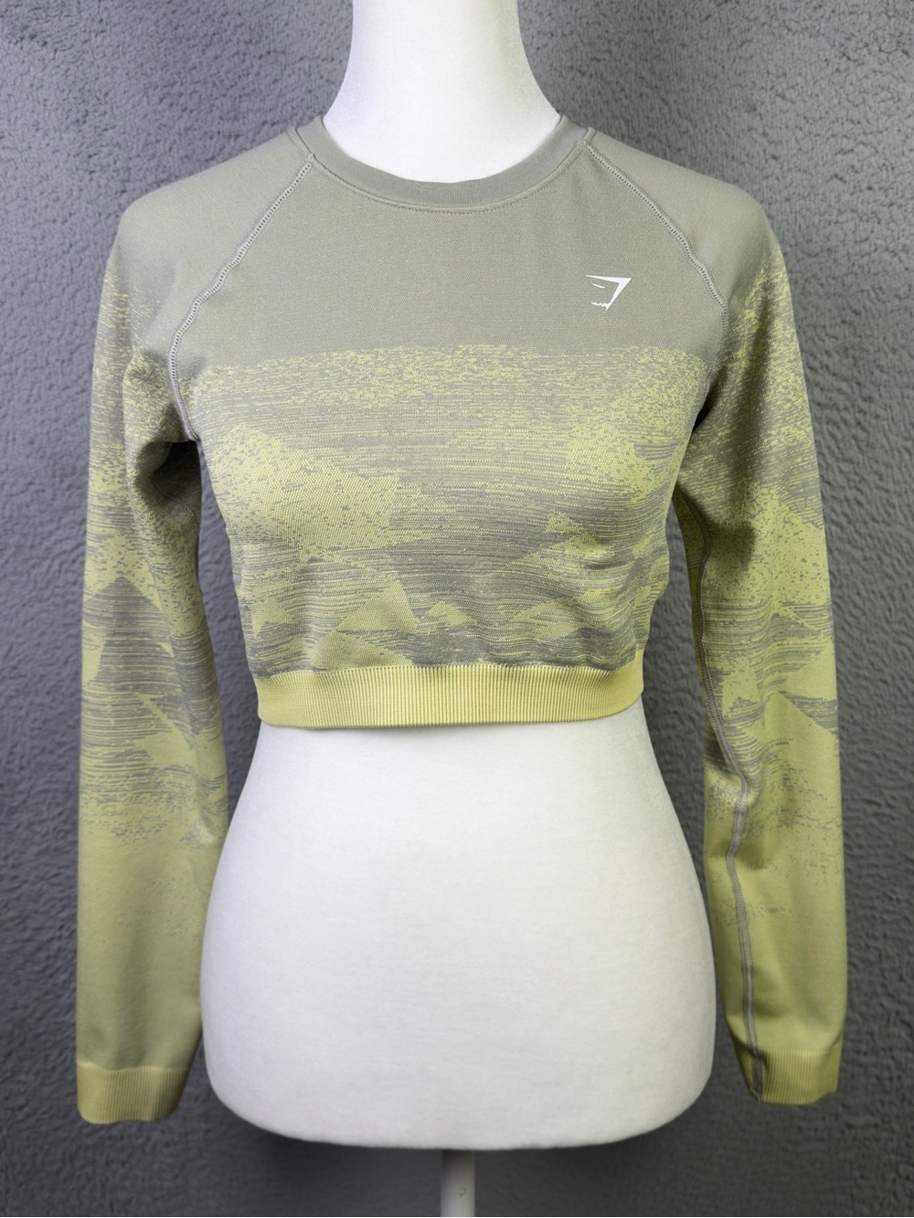 Gymshark Adapt Ombre Crop Top Womens Medium Multi Long Sleeve Workout Gym